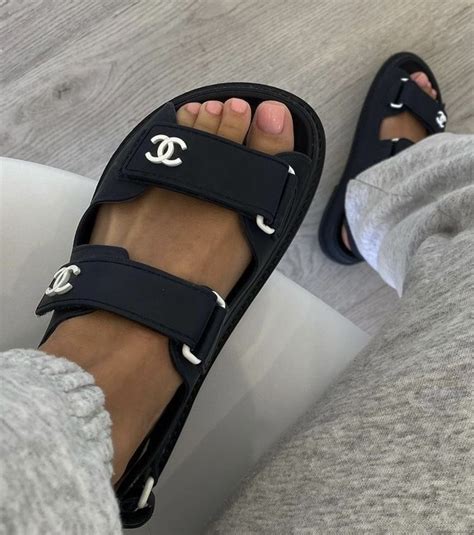 fake chanel sandles|quilted dad sandals.